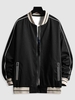 Blouson Rayé Zippé à Ourlet en Blocs de Couleurs 2xl Noir