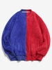 Blouson Zippé Contrasté Fourré Toison L Rouge