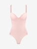 Body à Bretelle Rembourré Panneau en Maille S Rose clair