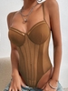 Body Dentelle Insérée L Café
