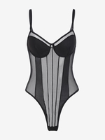 Body Dentelle Insérée M Noir