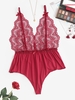 Body en Dentelle avec Nœud Papillon L Rouge