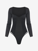 Body en Dentelle Transparente Insérée L Noir