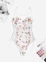 Body Fleur Brodée en Maille à Lacets S Multi a