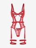 Body Lingerie à Armature avec Jarretelle S Rouge