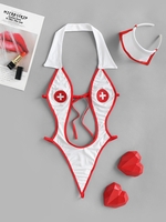 Body Lingerie Nurse Costume Cosplay Bandeau L Blanc