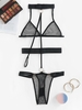 Body Lingerie Ras-du-Cou Bague en O Taille unique Noir