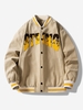 Bomber Motif de Lettre Rayée M Bronze