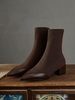 Bottes à Talons Épais et à Bouts Pointus en Tricot Extensibles