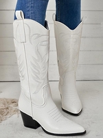 Bottes à Talons Plats Au-dessus du Mollet