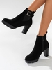 Bottes Bouclées Décorées de Zip à Côté à Talon Epais