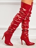 Bottes Cuissardes en Cuir Verni à Talons Aiguilles