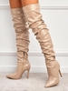 Bottes Cuissardes en Cuir Verni à Talons Aiguilles