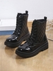 Bottes de Combat Enveloppantes Lacets Couleur Pure