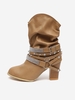 Bottes de Cow-boy Rivet Bouclé en Strass