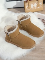Bottes de Neige Patch Design à Doublure en Laine