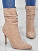 Bottes en Daim à Talons Aiguilles et à Bouts Pointus