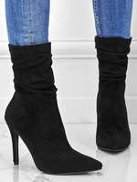 Bottes en Daim à Talons Aiguilles et à Bouts Pointus
