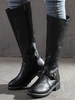 Bottes Hauteur à Genou Décorées de Boucle Zip Au Dos