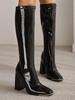Bottes Hauteur à Genou Epaisses Zippées