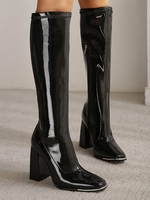 Bottes Hauteur à Genou Epaisses Zippées