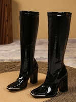Bottes Hauteur à Genou Epaisses Zippées