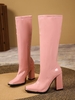 Bottes Hauteur à Genou Epaisses Zippées