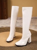 Bottes Hauteur à Genou Epaisses Zippées
