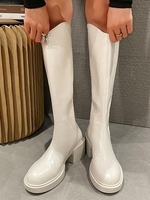 Bottes Hauteur à Genou Plate-forme Zippées Au Dos