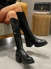 Bottes Hauteur à Genou Plate-forme Zippées Au Dos