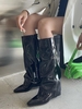 Bottes Hauteur à Genou Zippées à Bout Pointu