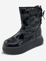 Bottes Imperméables en Doublure Polaire à Lacets Au Dos avec Lettre