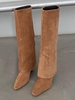 Bottes Mi-Mollet en Faux Daim