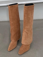 Bottes Mi-Mollet en Faux Daim
