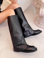 Bottes Mi-Mollet Pliées Design