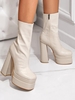 Bottes Mi-mollet Relief à Glissière Latérale à Plateau