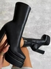 Bottes Plate-forme avec Fermeture Éclair sur le Côté