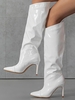 Bottes Souples en Cuir Verni à Talons Aiguilles