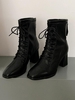 Bottes Zippées à Lacets Au Dos à Talon Epais
