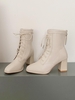 Bottes Zippées à Lacets Au Dos à Talon Epais