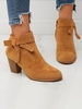Bottines à Cheville Décorées de Nœud Papillon à Talon Epais en Faux Daim