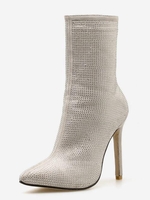 Bottines à Cheville Partout à Talon Aiguille avec Strass