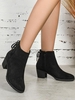Bottines à Cheville Zip à Côté Epais à Lacets Au Dos