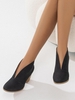 Bottines à Talons Épais avec Découpes en V