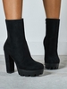 Bottines en Dentelle à Talons Épais