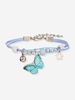Bracelet Papillon Pendant Multicouche à Cordon