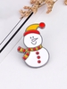 Broche de Noël en Forme de Bonhomme de Neige