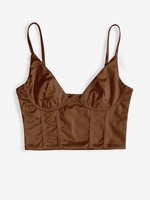 Camisole Corset Brillante M Café