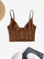Camisole Corset Brillante S Café