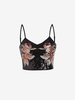 Camisole Courte Poisson Rouge à Paillettes Taille unique Noir